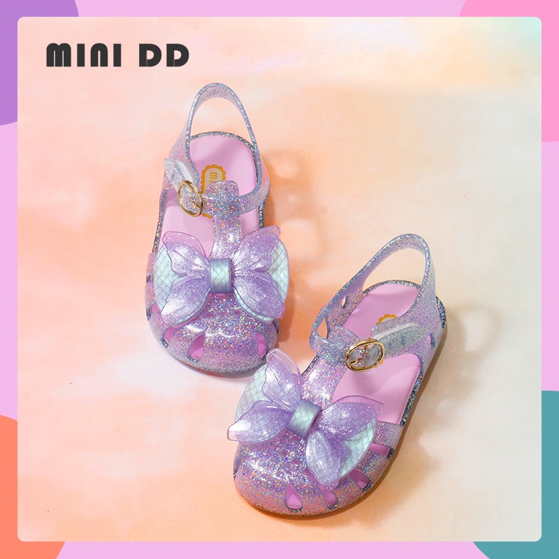 2022 summer new MINI DD girls' sandals children's jelly shoes Cute Korean princess shoes one-piece delivery QMDM