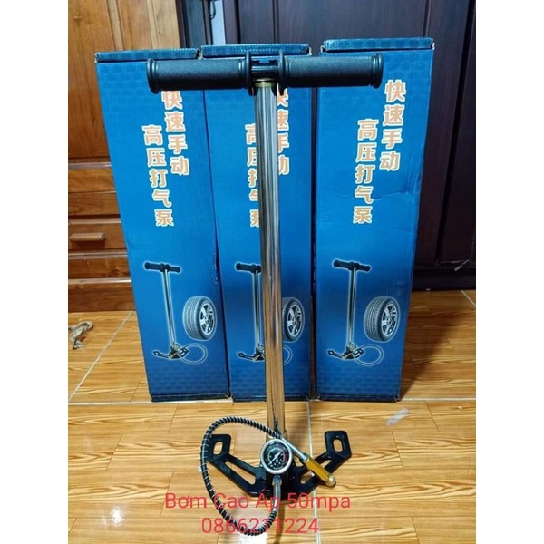 Bơm cao áp ô tô pcp đồng hồ 50MPA đầu lọc ẩm nhỏ chân gấp