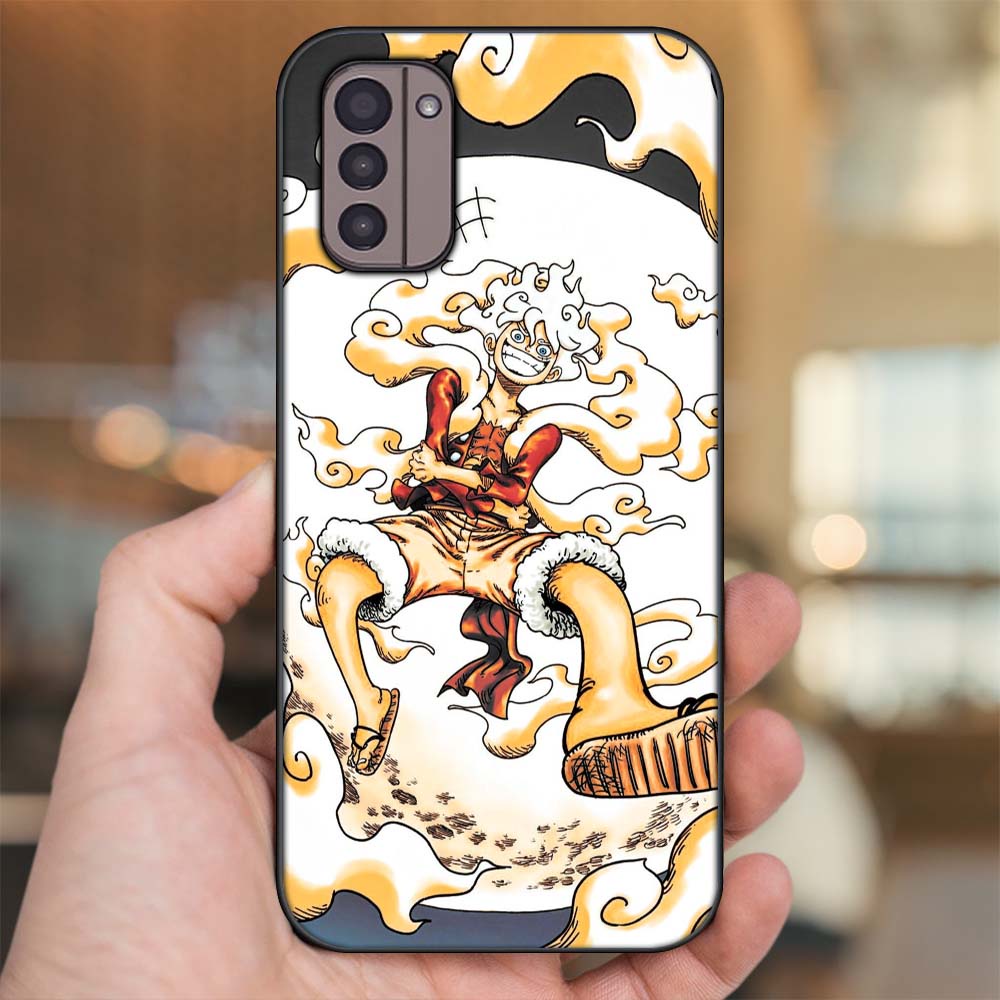 Ốp lưng Nokia G11 viền đen in hình Luffy Gear 5 Nika One Piece Đảo Hải Tặc