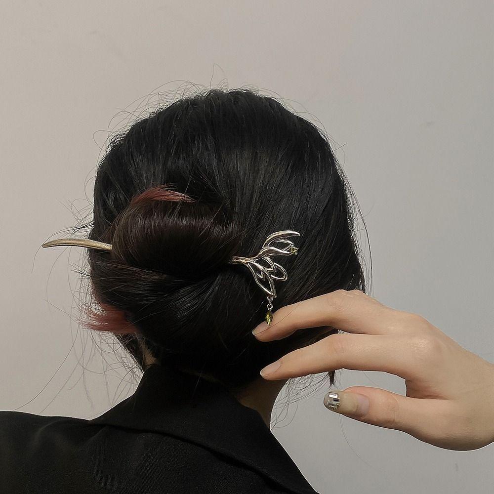 Trâm Cài Tóc Họa Tiết Hoa Đơn Giản Phong Cách Hán Phục Trung Hoa|Kẹp Tóc Hợp Kim Thiết Kế Độc Đáo Thời Trang