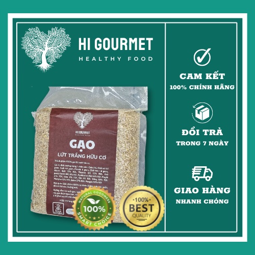 Gạo Lứt Trắng Dẻo Hữu Cơ Hi Gourmet Gạo Lứt Giảm Cân Ăn Kiêng Thực Dưỡng Ăn Chay 1Kg-5Kg