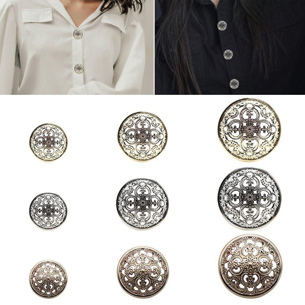 Set 50 Nút Gỗ Họa Tiết Chạm Khắc Làm Đồ Thủ Công DIY