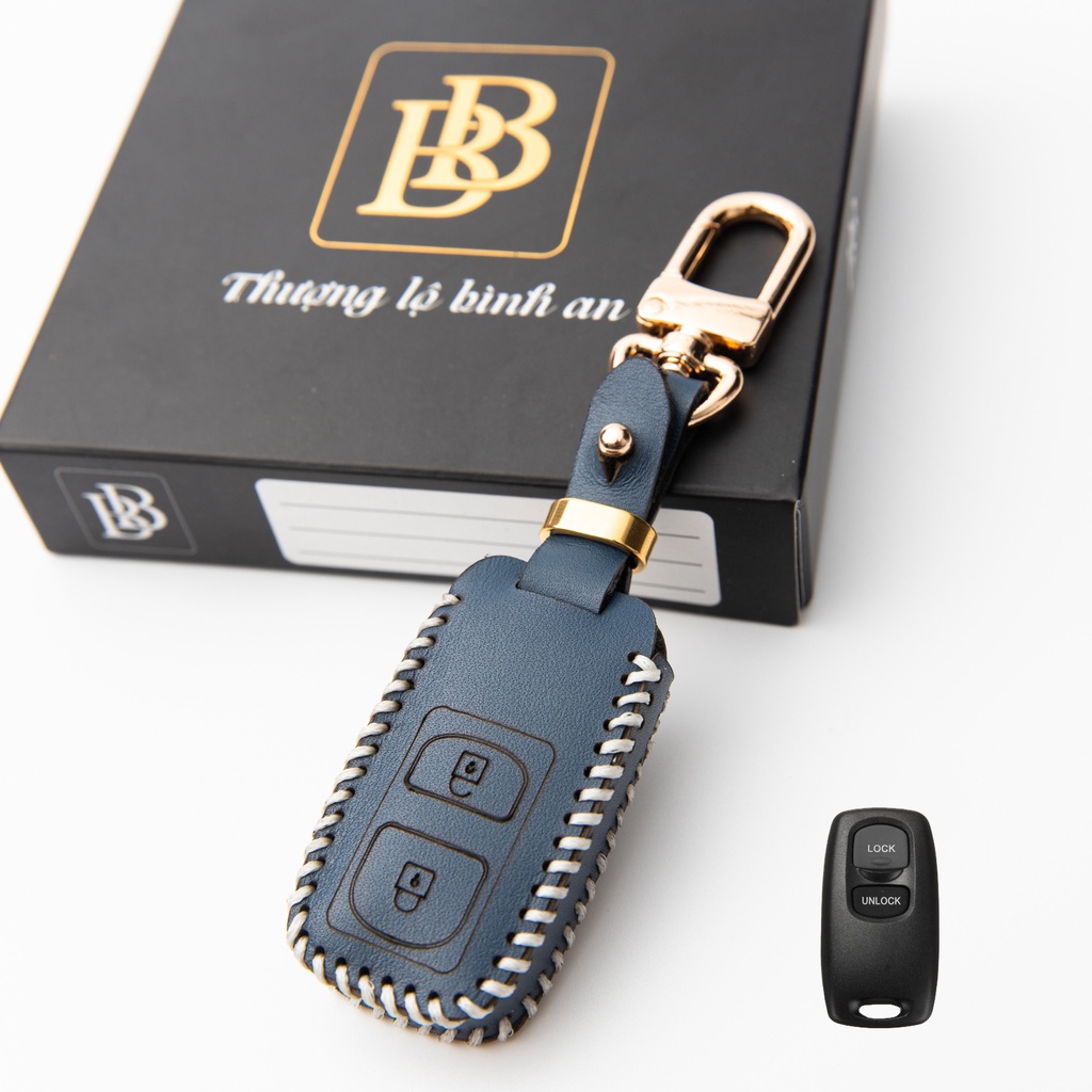 Bao da chìa khóa ô tô xe hơi BB ford everest 2008 - 2014 chìa thông minh da thật chống xước chính hãng