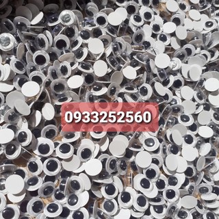 Set 100 MẮT THÚ, MẮT LIẾC ( Size 8mm=0.8cm ) - Phụ kiện handmade trang trí mắt thú nhồi bông, búp bê, thiệp, scrapbook