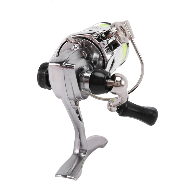 Máy quay Mini 100 túi Câu cá Máy câu cá Cuộn quay nhỏ 4.3 '1 Bánh xe kim loại Pesca Cuộn nhỏ