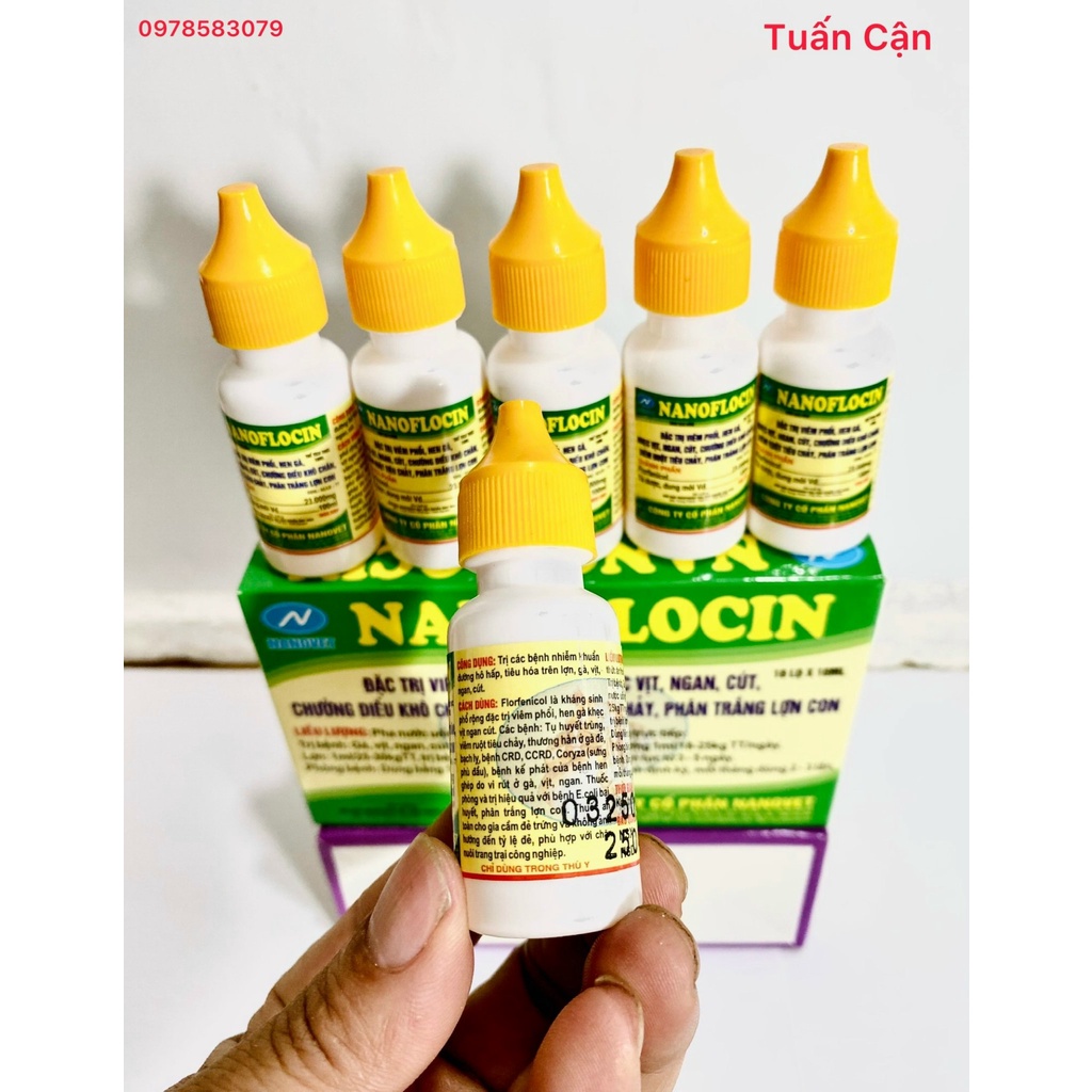 NanoFlocin- NanoFlocin+Hepa Gold100G Hen khec, kho khè, phan xanh, phan trăng, dung trong thu y