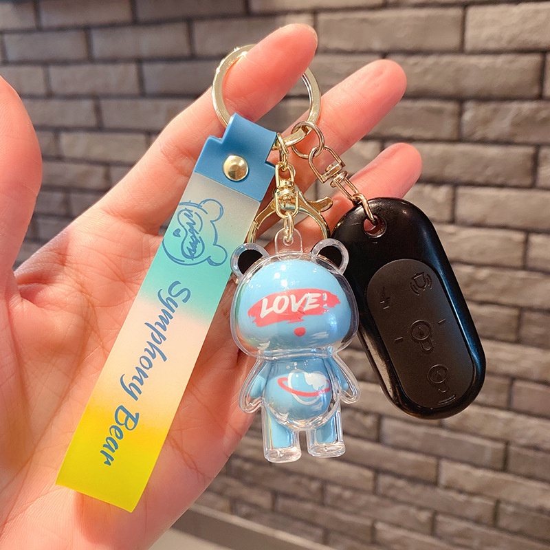 Móc Khóa Hình Gấu Bông Bằng Acrylic Dễ Thương