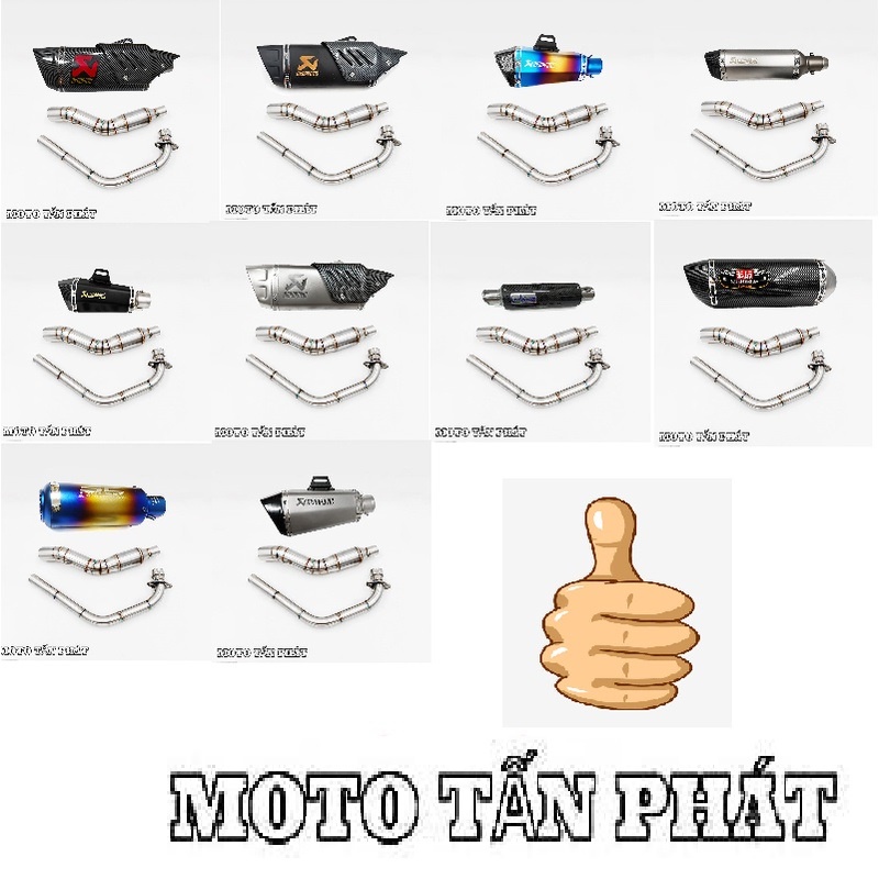 Pô Akrapovic, LeoVince, Yoshimura, SC + cổ 304 mới 100 % đủ loại cho các dòng xe