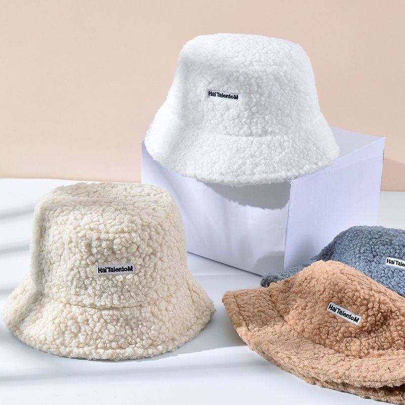Mũ bucket lông cừu nón tai bèo trơn vành siêu hit hot thời trang Unisex phong cách Hàn Quốc dành cho nữ nam PUKIXI M108