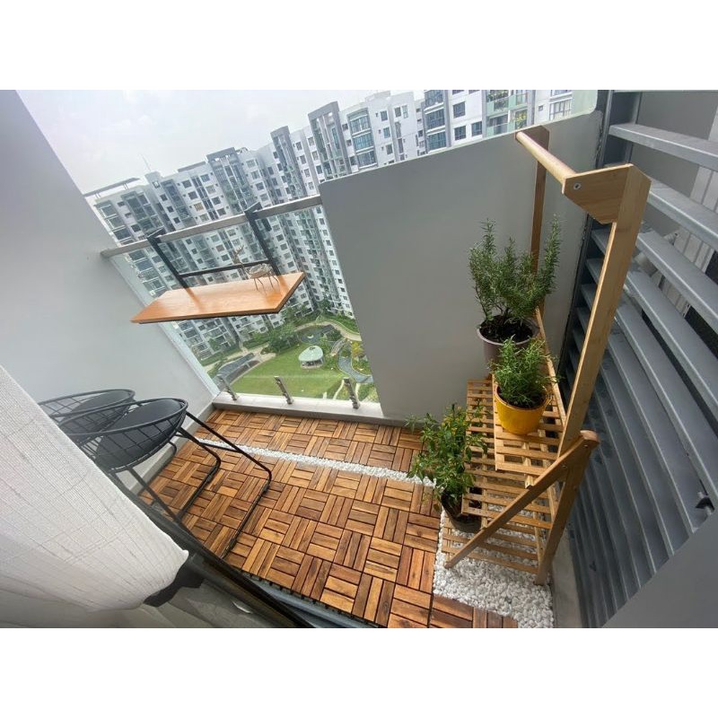 Ván sàn gỗ keo 12 nan  tự lắp , dùng lót phòng khách ,spa, sân thượng , ban cong  . chống trơn. Hang chat luong cao