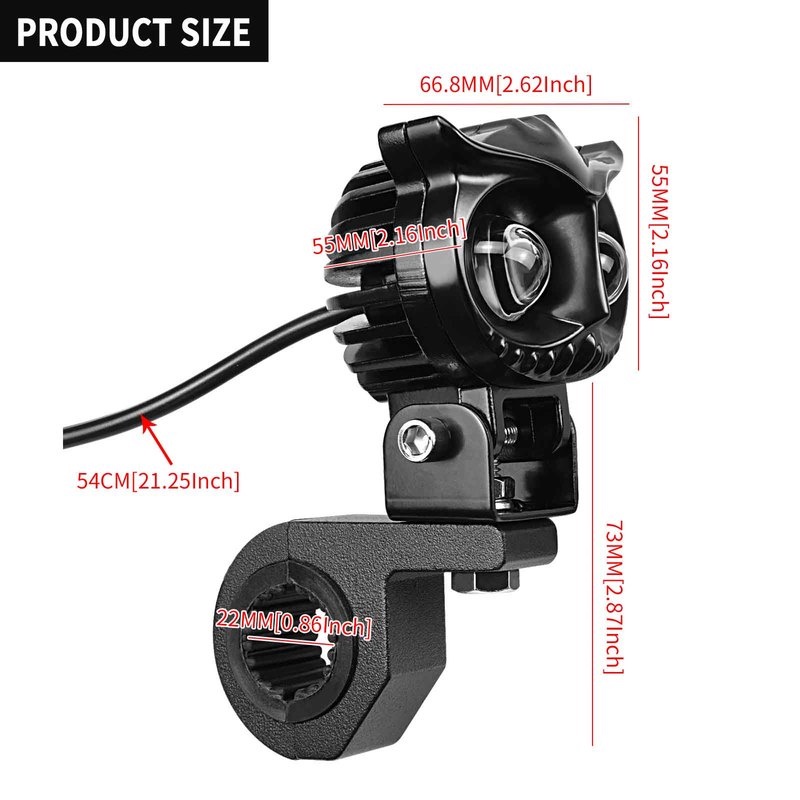 Mới Đèn Pha LED Mini Chuyên Dụng Cho Xe Hơi / Xe Máy 2022