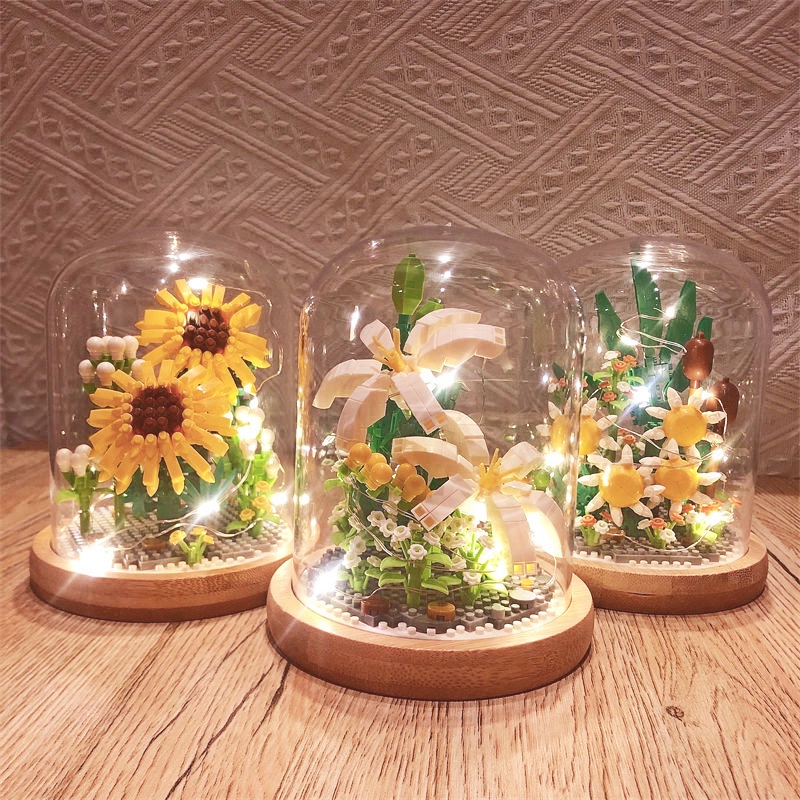 Đồ chơi khối lắp ráp GOTOOGO hình hoa đa dạng làm quà tặng cho bé gái