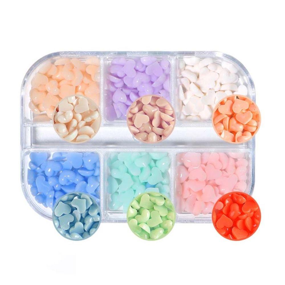 Phụ Kiện Trang Trí Móng Tay Hình Trái Tim 3D Bằng Nhựa Resin