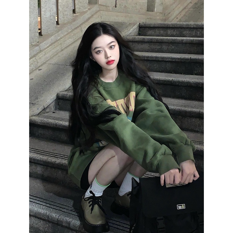 NRVP Áo Hoodie Thể Thao Tay Dài Có In Chữ Thời Trang Phong Cách Cho Nữ