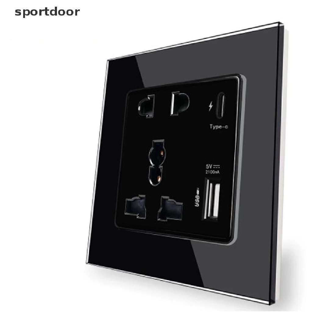 Ổ Cắm Điện USB 13A Loại C 2100MA Bằng Thủy Tinh Pha Lê