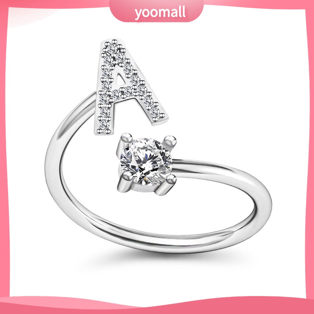 Nhẫn Cặp Đôi Chữ A Đến Z Có Thể Điều Chỉnh Kích Thước