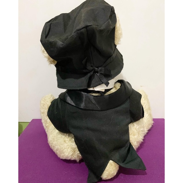 Gấu bông quý tộc vintage cầm chuông thú nhồi bông đồ chơi dễ thương