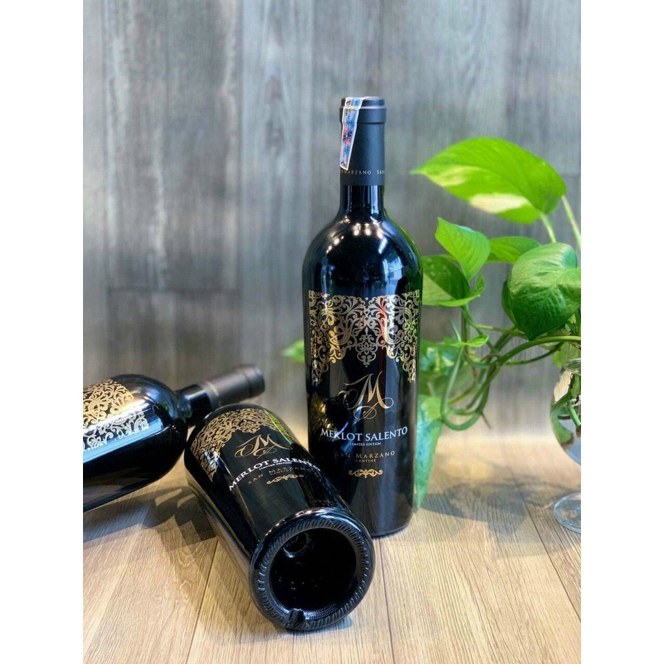 Va.ng Ý M Merlot Salento Chữ M Limited Edition14,5_750ml - Sàn Đồ Uống 24h