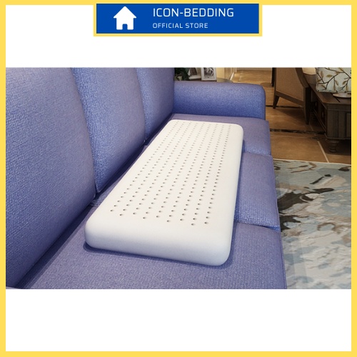 Gối Đôi Cao Su Thiên Nhiên Kim Cương 39x117x10cm, Gối Dài Chính Hãng By Icon-Bedding