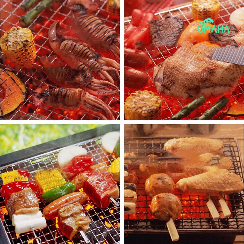 Vỉ Nướng BBQ Hình Tròn Bằng Thép Không Gỉ Chống Dính