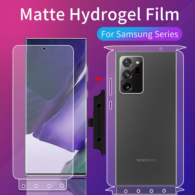 Miếng Dán Hydrogel Bảo Vệ Mặt Trước Và Sau Độ Cho Samsung Galaxy S23 S22 S21 Note 20 Ultra 10 S20 FE S10 Plus