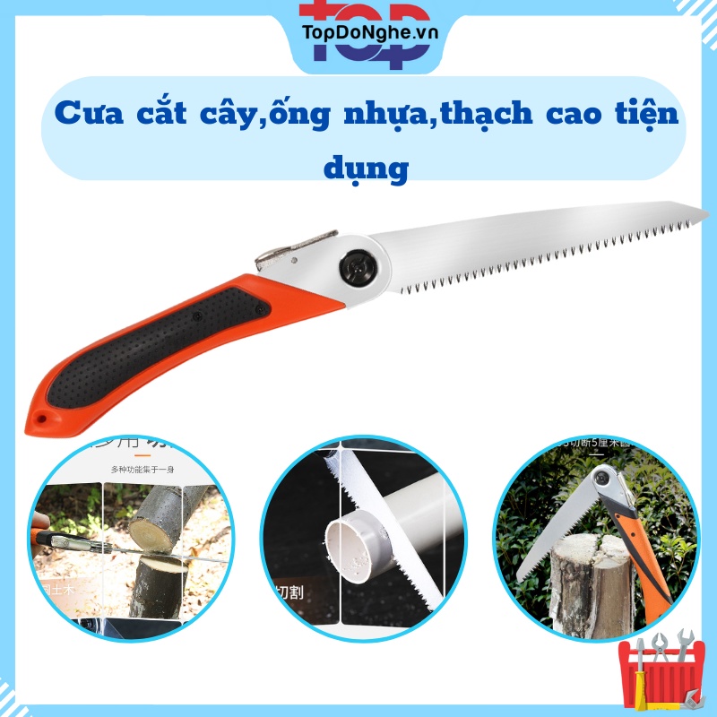Cưa gấp cầm tay, Cưa gấp cắt cành, ống nước ống điện thạch cao tiện dụng lưới cưa SK5 độ bền cao
