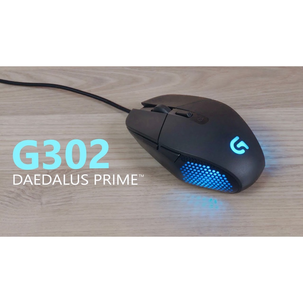 Chuột máy tính Logitech G302 có dây, 3200 DPI tùy chỉnh, ngoại hình lạ mắt, led, gaming