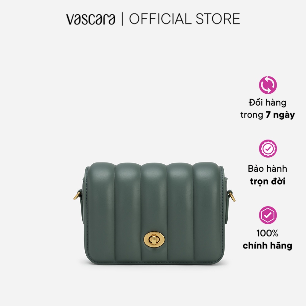 Vascara Túi Đeo Chéo Nắp Gập Chần Bông Khóa Xoay Oval - SHO 0205
