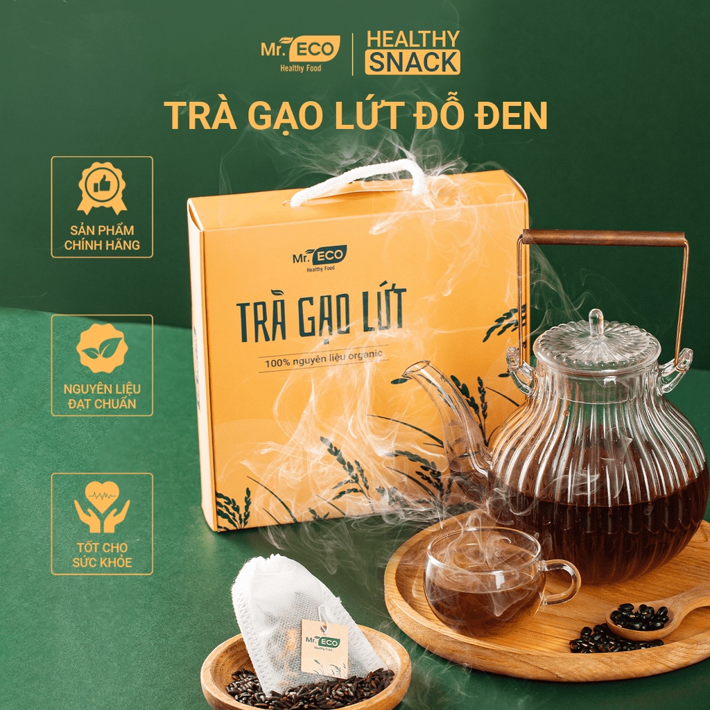 Trà Gạo Lứt Đỗ Đen Mr Eco Healthy Farm giảm cân an toàn, thanh nhiệt, giải độc cơ thể