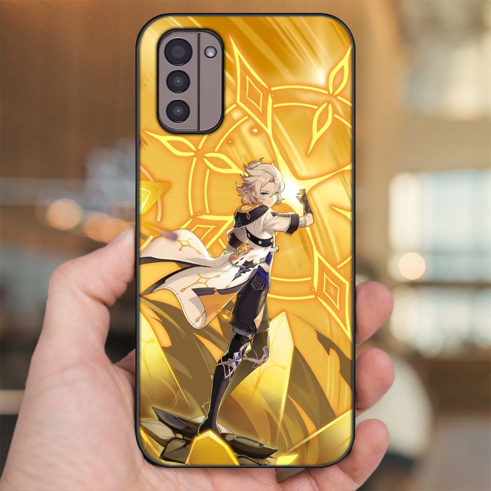 Ốp lưng Nokia G11 viền đen in hình Albedo Genshin Impact