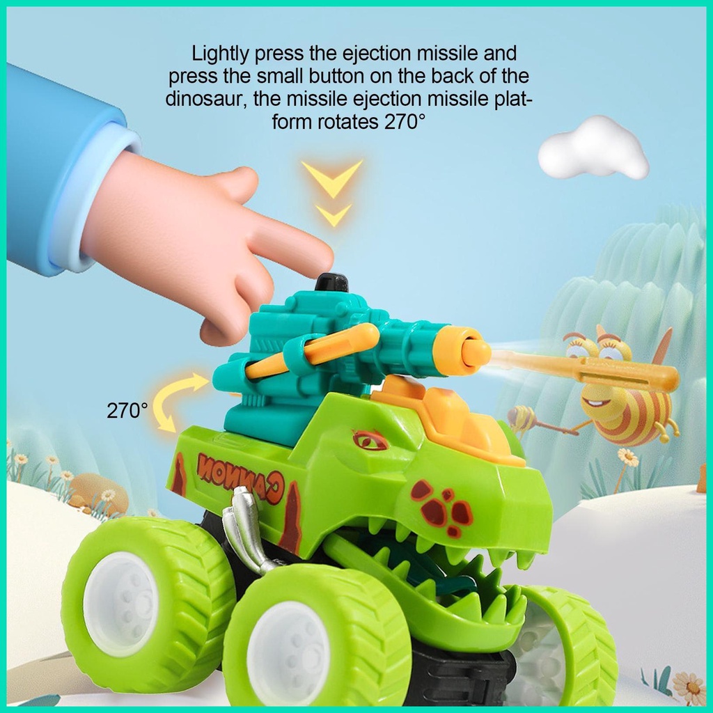 Đồ Chơi Khủng Long Kéo Lưng Xe Hơi Vui Nhộn Cho Bé