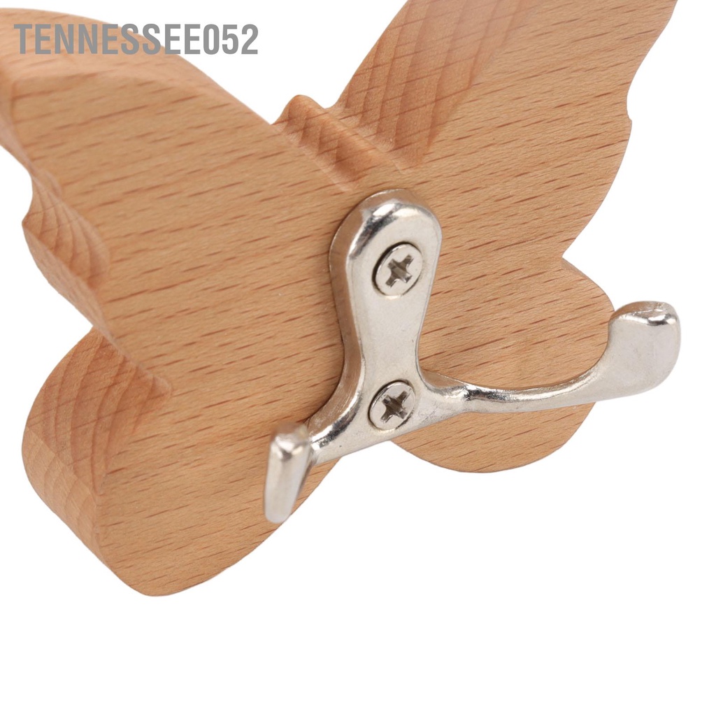 Tennessee052 Móc treo tường hình con bướm bằng gỗ dùng cho áo khoác Quần Khăn mũ