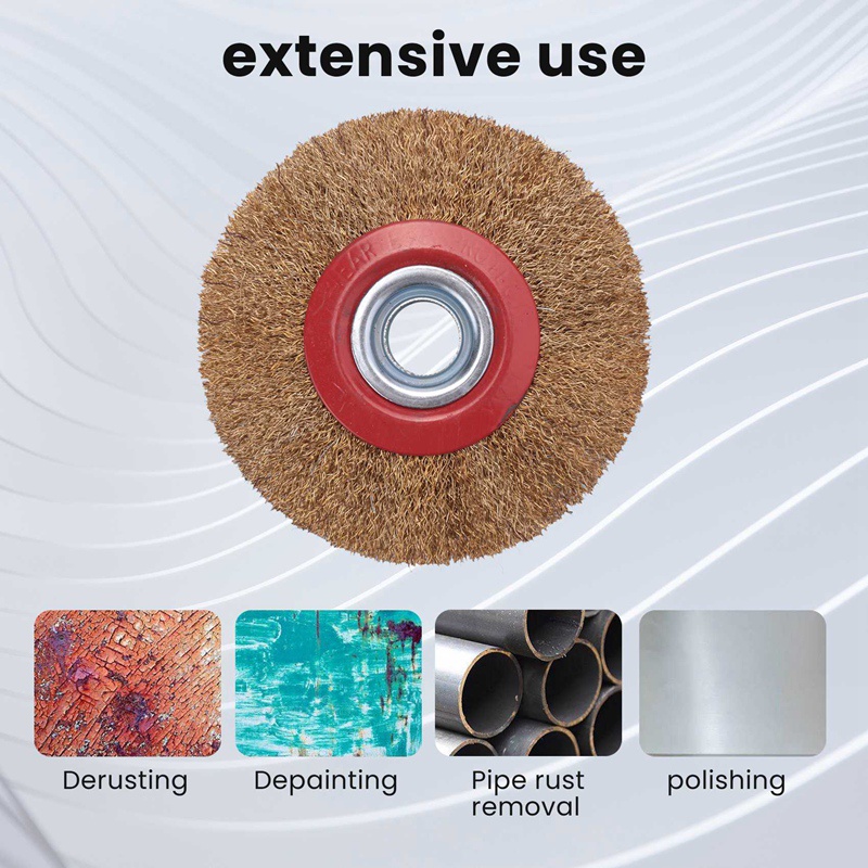Bàn Chải Dây Cho Máy Mài + Vòng Nối 5inch 125Mm