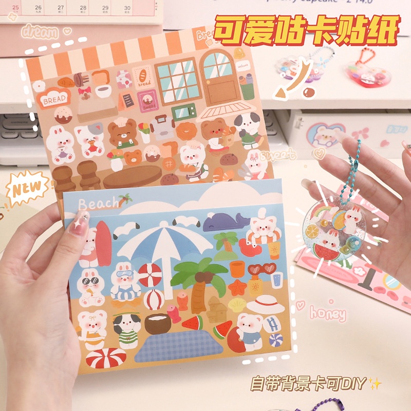 Miếng Dán Trang Trí Sổ Tay Cỡ Lớn Họa Tiết Hoạt Hình Dễ Thương diy