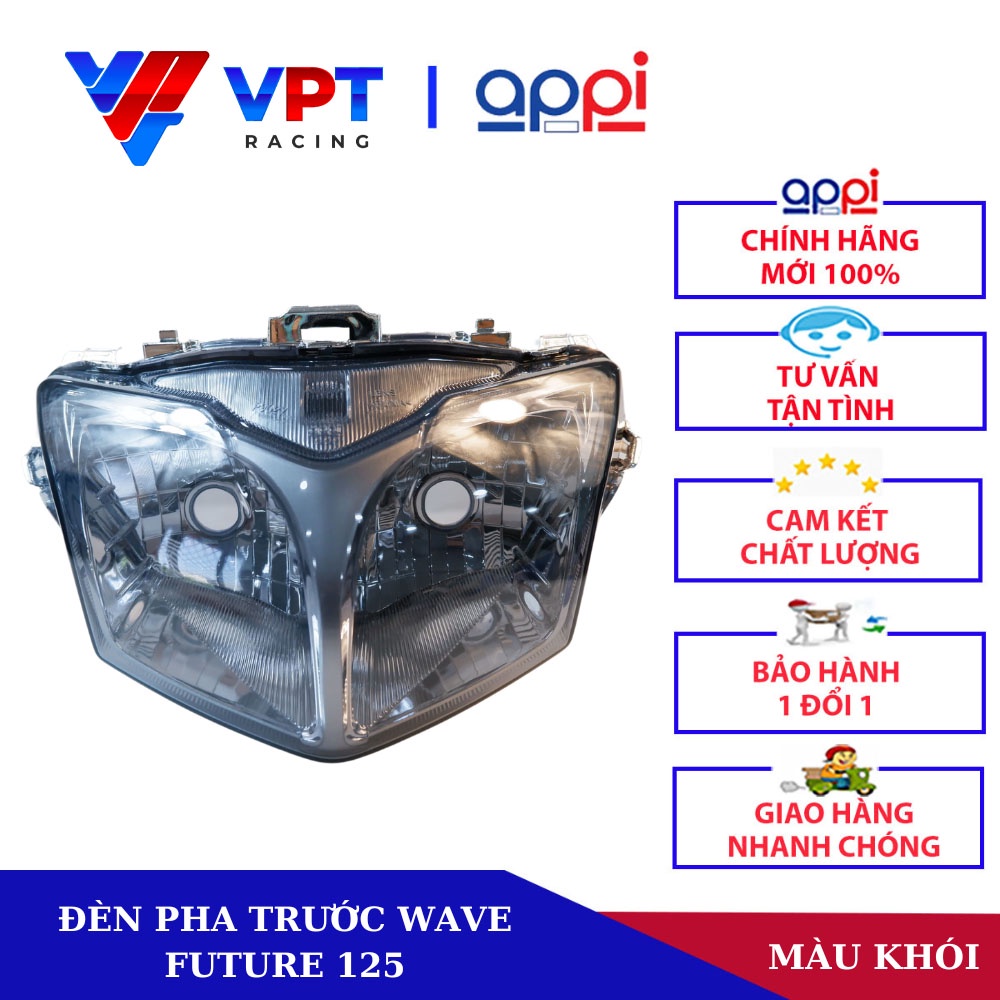 Đèn pha trước Appi dùng cho loại xe Wave 125 / Future 125 - Chính hãng Appi