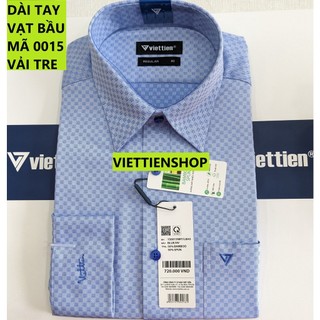 Áo sơ mi việt tiến dài tay vải tre hoa văn