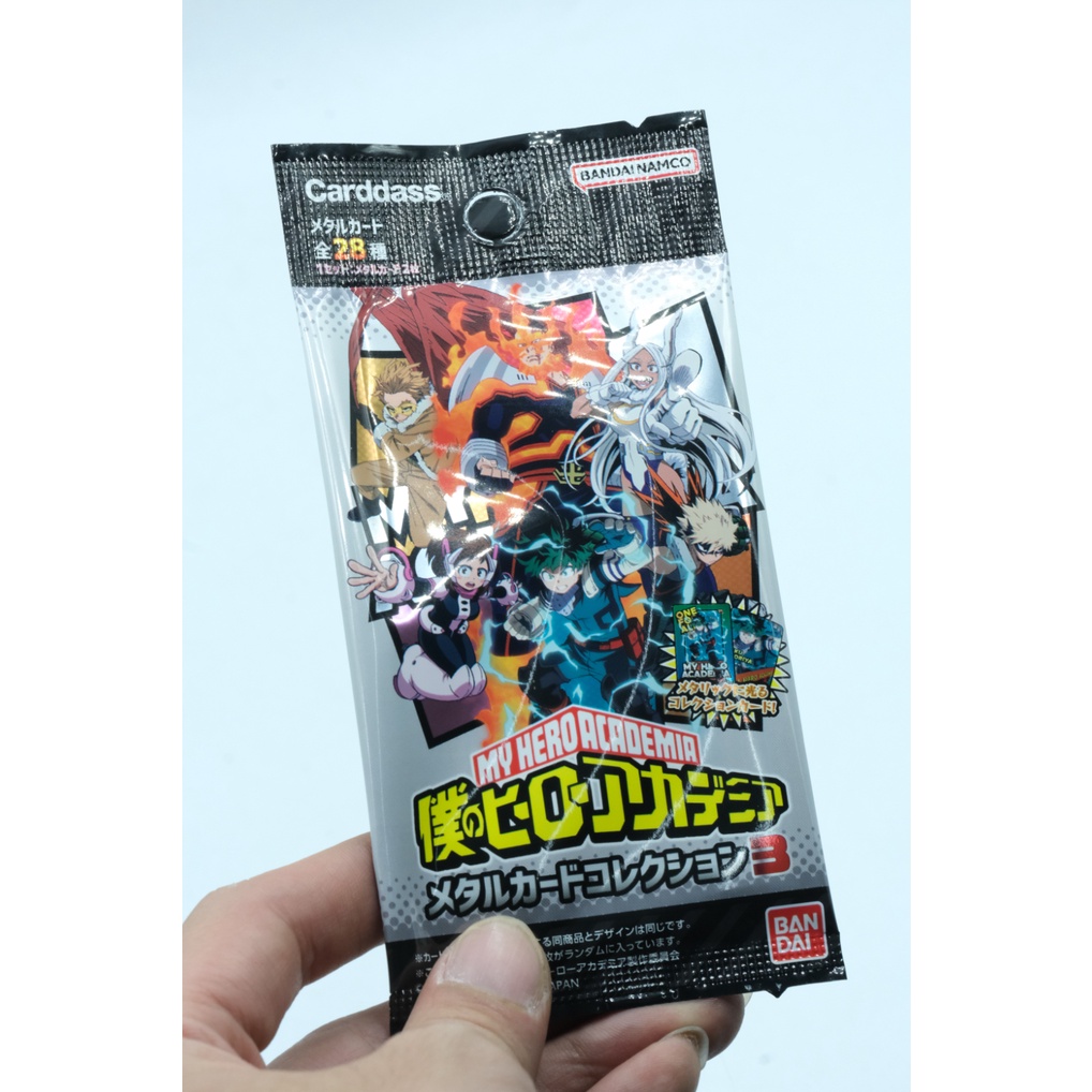 Một Gói Thẻ nhân phẩm My Hero Academia Metal Collection Pack Chính hãng Bandai Carddass Made In Japan MHA Card Game