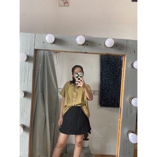 SKIRT - CHÂN VÁY CHỮ A TRẮNG ĐEN BASIC (CÓ LÓT QUẦN)-Gaolee