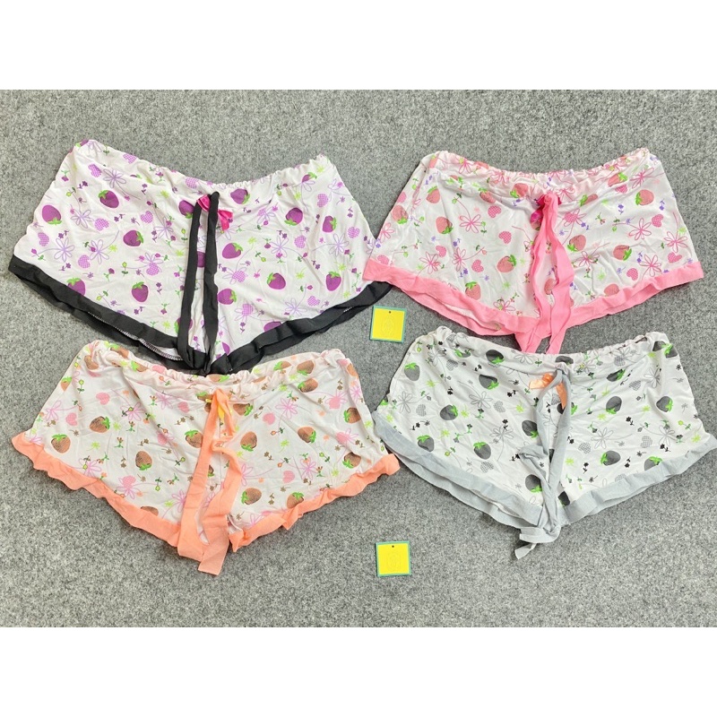 Quần ngắn, quần đùi ngủ hoạ tiết xinh xắn, tôn dáng, vải thun poly mát mẻ siêu thoải mái