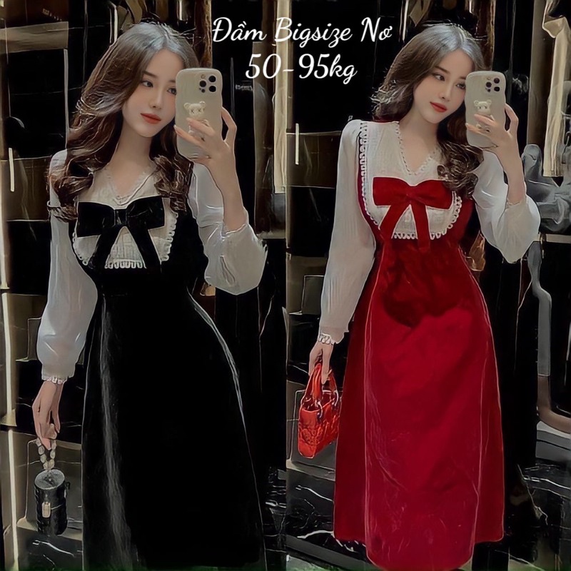 Đầm Bigsize Đầm Dự Tiệc Giá Rẻ Xinh Xắn Dáng Đẹp Bigsize 50-100kg