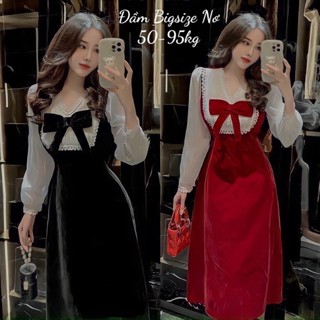 Đầm Bigsize Đầm Dự Tiệc Giá Rẻ Xinh Xắn Dáng Đẹp Bigsize 50-100kg
