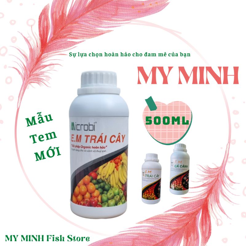 EM Trái Cây 500ml cho cá cảnh, cung cấp vitamin, khoáng chất, dễ tiêu, cân bằng vi sinh bể