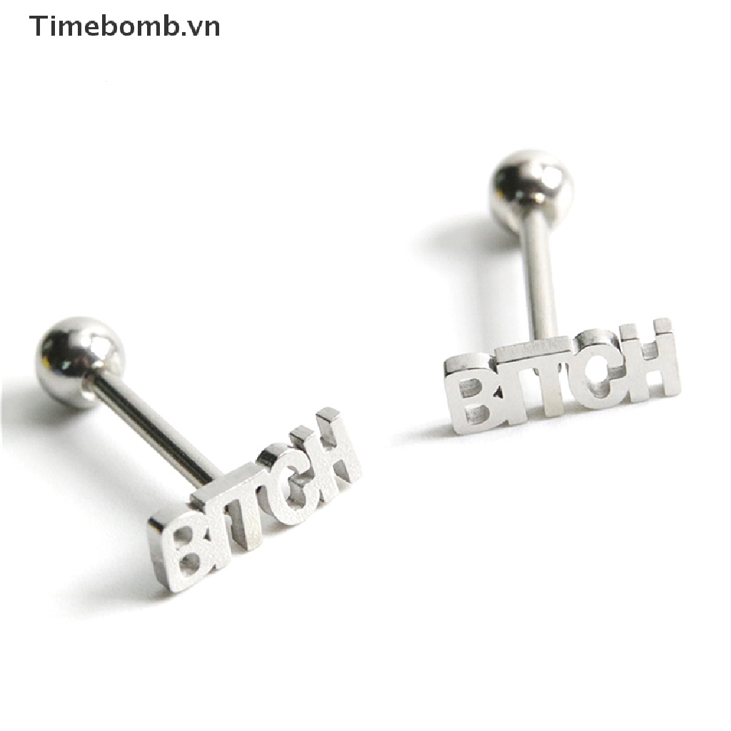 Khuyên Lưỡi Bằng Thép Không Gỉ Cá Tính Thời Trang