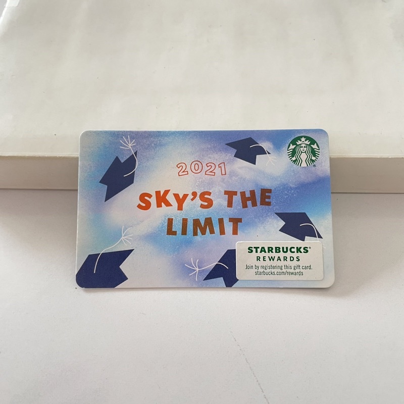 2804-24 THẺ STARBUCKS GIẤY US 2021 SKY'S THE LIMIT (thẻ đã sử dụng, dùng để sưu tầm)