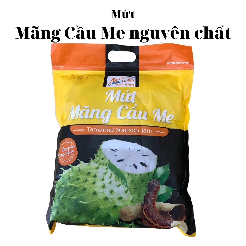 Mứt mãng cầu me nguyên chất chính hiệu Minh Thông nguyên túi 1kg