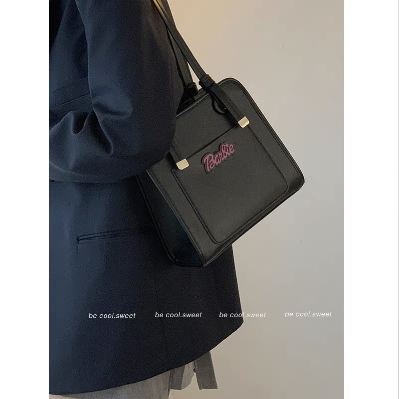 Túi Xách Đen Barbie Dáng Vuông Vừa Phong Cách Lolita Học Sinh Ulzzang
