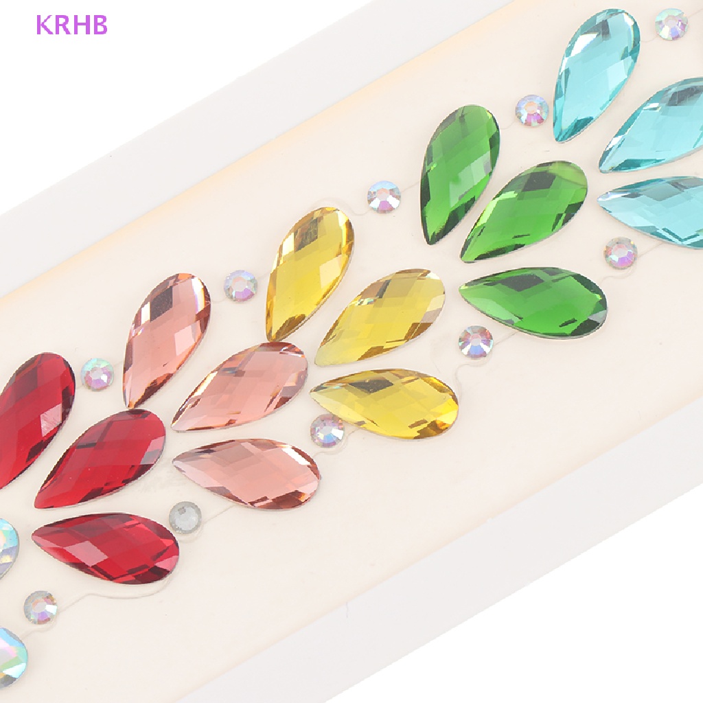 Miếng Dán Pha Lê 3D Lấp Lánh Trang Trí Mặt / Trán / Tóc Mới