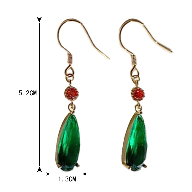 Hoa Tai Dáng Dài Màu Xanh Lá Hóa Trang Lâu Đài Anime Howl Làm Quà Tặng Cho Nữ