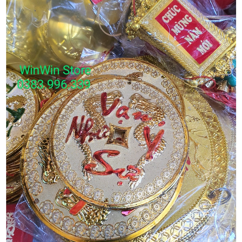 Đồng tiền vàng, tiền vàng hình tròn, đồng tiền vạn sự như ý, trang trí nhà cửa, quà tết, đồ lễ, thờ cúng