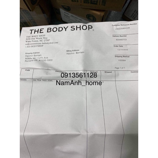 Tinh dầu tràm dành cho da mụn The Body Shop Tea Tree Oil